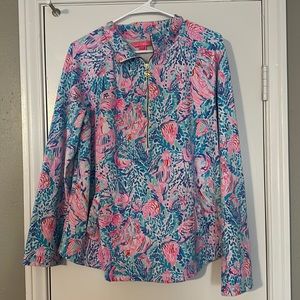 Lilly Pulitzer Skipper half zip popover in Treasure Trove